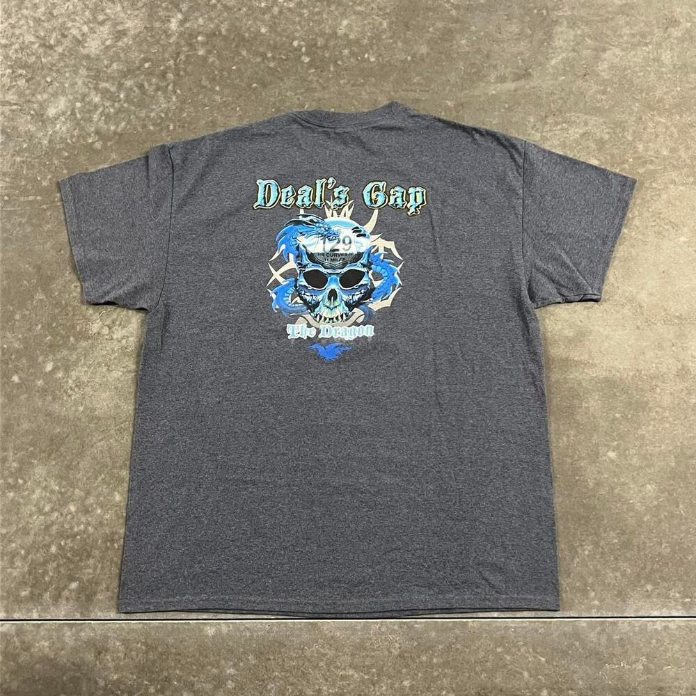 Deals Gap Tail Of The Dragon Grey Graphic Tee